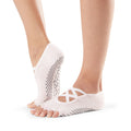 ToeSox Half Toe Elle kojinės atvirais pirštais, spalva Ballet pink – ant pėdų, vaizdas iš šono