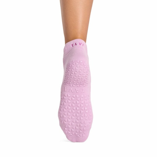 Tavi Grip Savvy Breeze kojinės, spalva Moonlit lilac – neslystantis padas, vaizdas iš galo