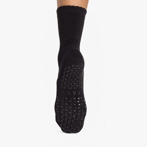Tavi Grip Kalea Scallop kojinės, spalva Ebony – neslystantis padas, vaizdas iš galo