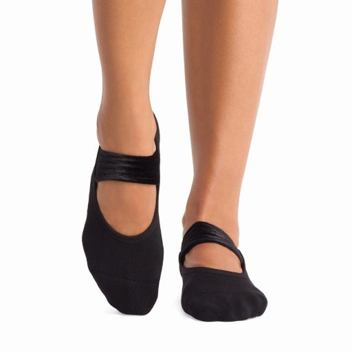 Tavi Grip Lola kojinės, spalva Ebony velvet – ant pėdų, vaizdas iš priekio