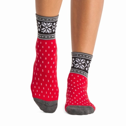Tavi Grip Aria Stripe kojinės, spalva Festive – ant pėdų, vaizdas iš priekio