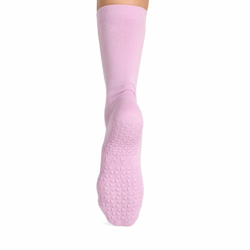 Tavi Grip Jess kojinės, spalva Moonlit lilac – neslystantis padas, vaizdas iš galo