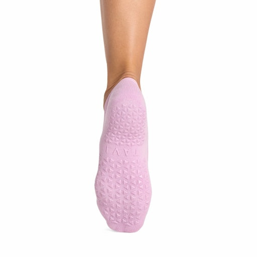 Tavi Grip Lola kojinės, spalva Moonlit lilac – neslystantis padas, vaizdas iš galo