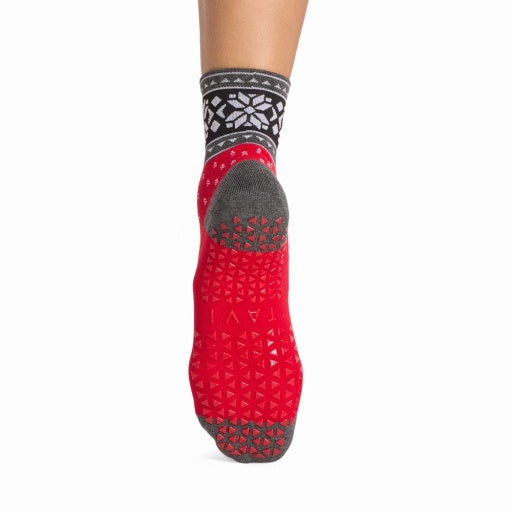 Tavi Grip Aria Stripe kojinės, spalva Festive – neslystantis padas, vaizdas iš galo