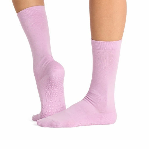 Tavi Grip Jess kojinės, spalva Moonlit lilac – ant pėdų, vaizdas iš šono