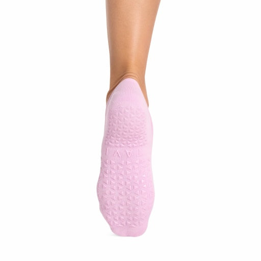 Tavi Grip Penny kojinės, spalva Moonlit lilac – neslystantis padas, vaizdas iš galo