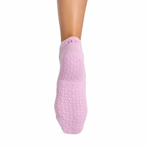 Tavi Grip Emma Breeze kojinės, spalva Moonlit lilac – neslystantis padas, vaizdas iš galo