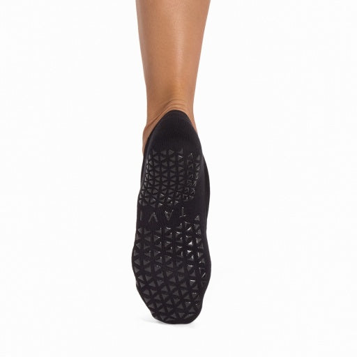 Tavi Grip Penny kojinės, spalva Ebony velvet – neslystantis padas, vaizdas iš galo