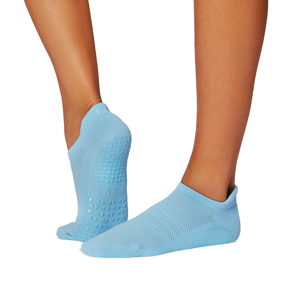 Tavi Grip Savvy Tec kojinės, spalva Surf – ant pėdų, vaizdas iš šono